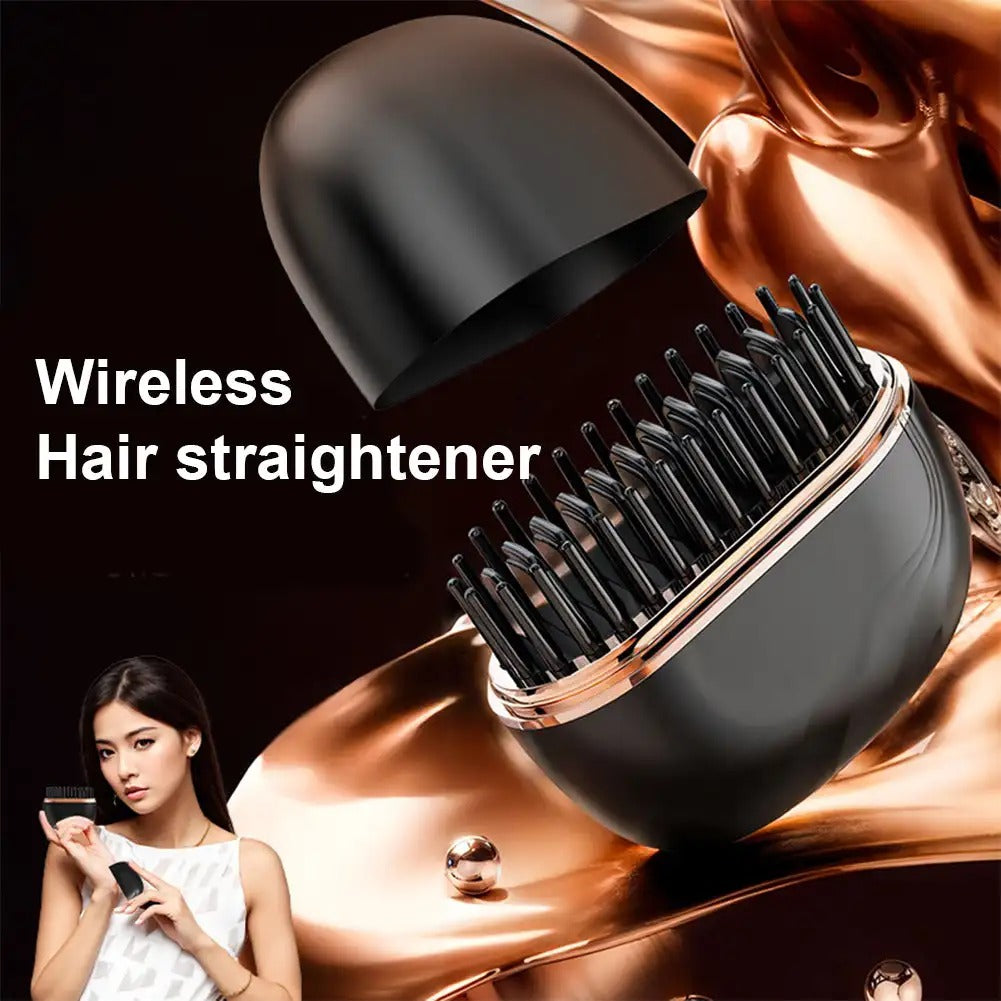 Wireless Hair Straightening Comb – Salon-Straight Hair in Minutes Without Heat Damage”