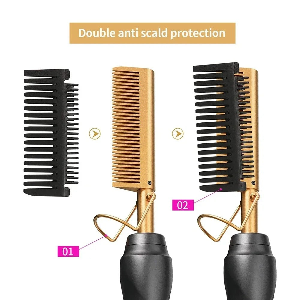 2-in-1 Hair & Beard Straightener – Wet & Dry Styling