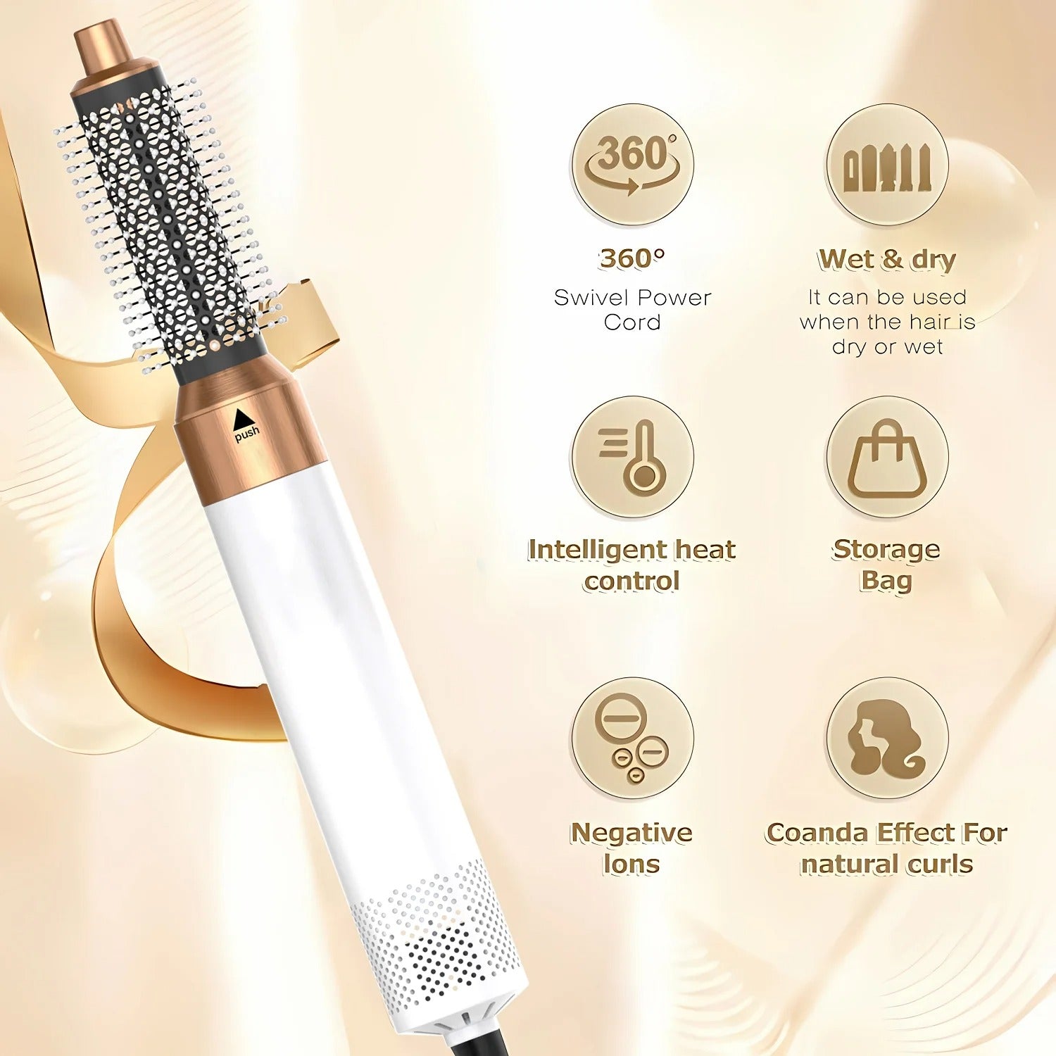 5-in-1 Professional Hot Air Styler – Dry, Curl, Straighten & Volumize with One Tool