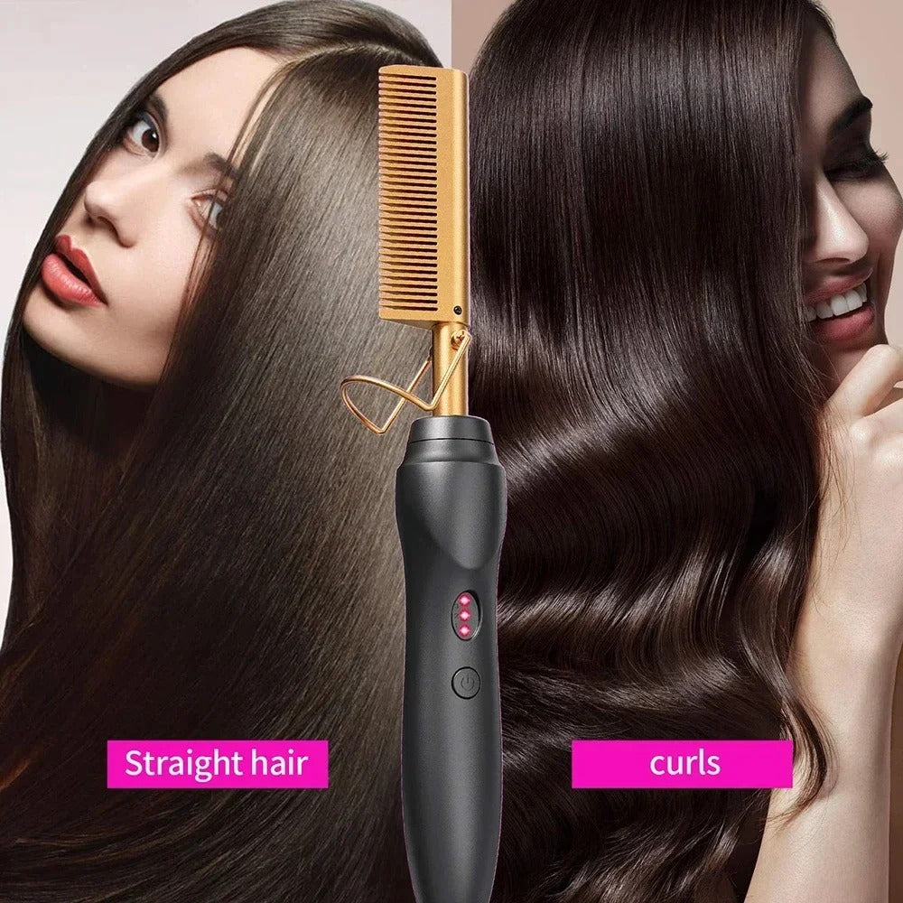 2-in-1 Hair & Beard Straightener – Wet & Dry Styling