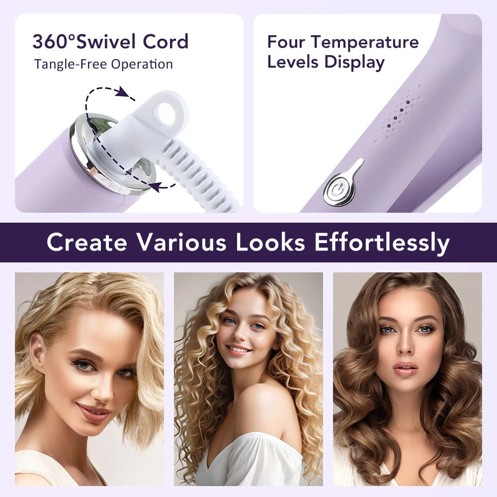 Professional 32mm Deep Wave Curling Iron – Negative Ion Technology for Smooth, Voluminous Curls